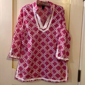 Hot pink Brooks Bros tunic L